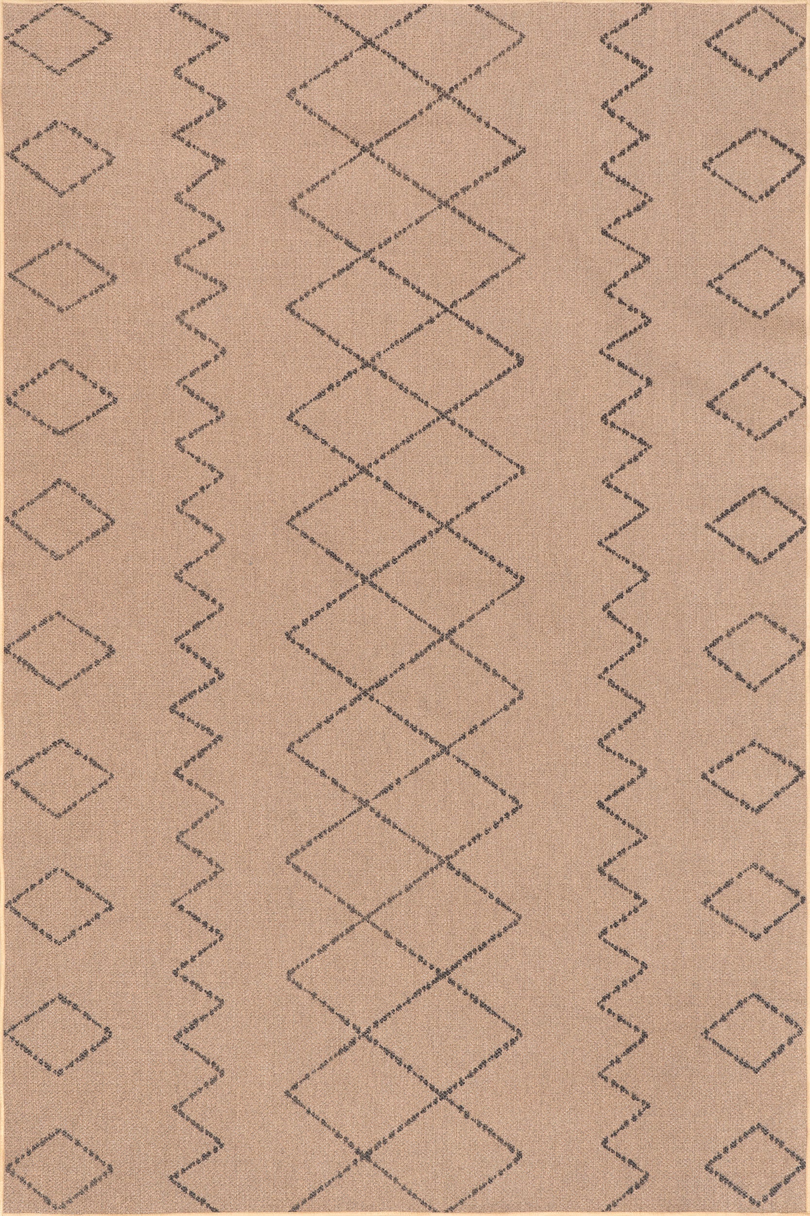 Alexandra Easy-Jute Washable Zig Zag Rug | Natural