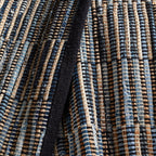 Denim Rag Gridwork Handwoven Cotton Rug | Blue