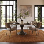Cotina Modern Bordered Handmade Wool Rug | Amber