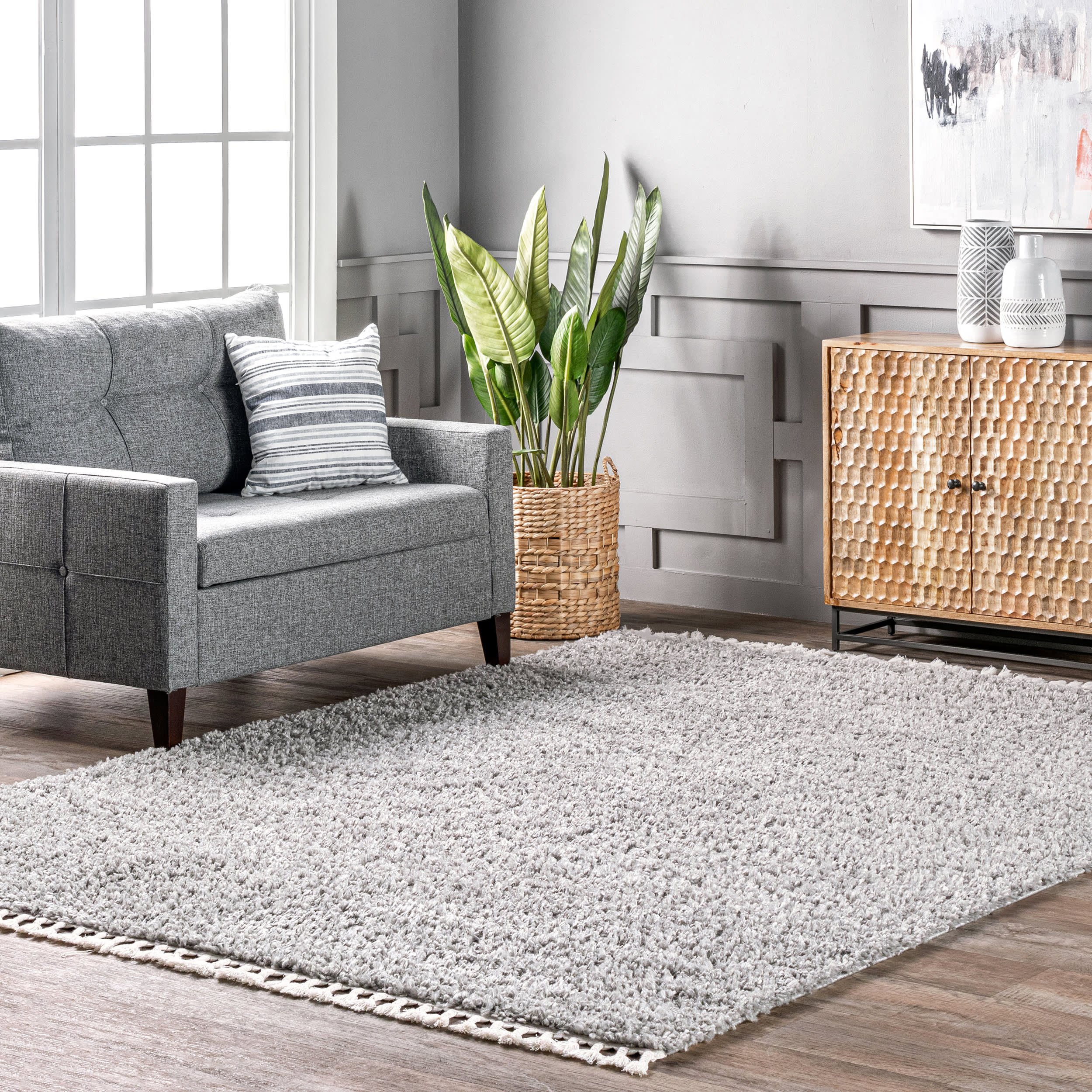 Dream Solid Shag Rug | Grey Secondary image