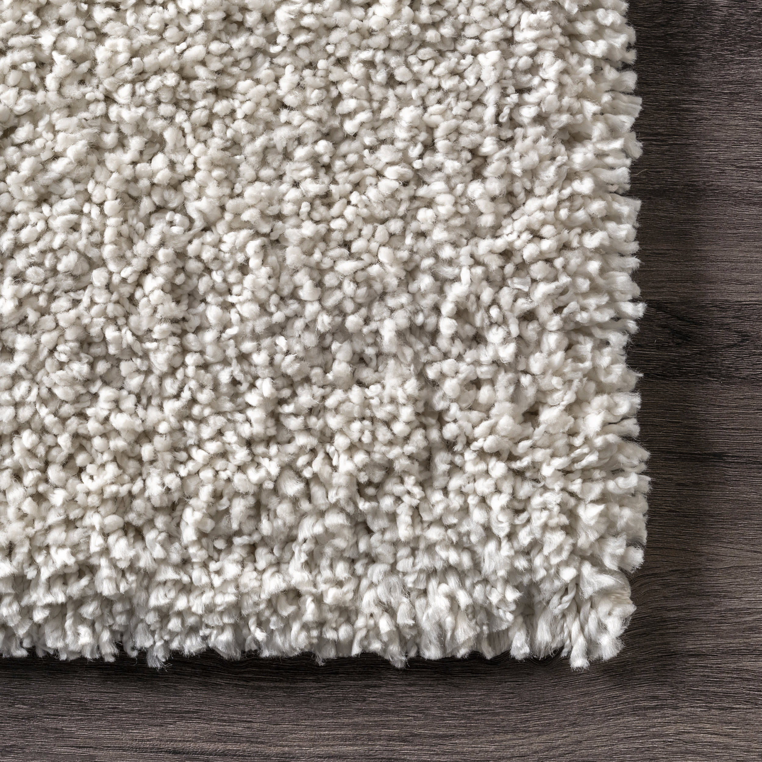 Soft Solid Shag Rug | White