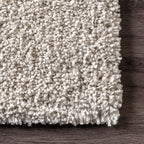 Soft Solid Shag Rug | White