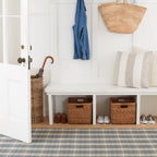 Lakeville Plaid Handwoven Indoor/Outdoor Rug | Charcoal