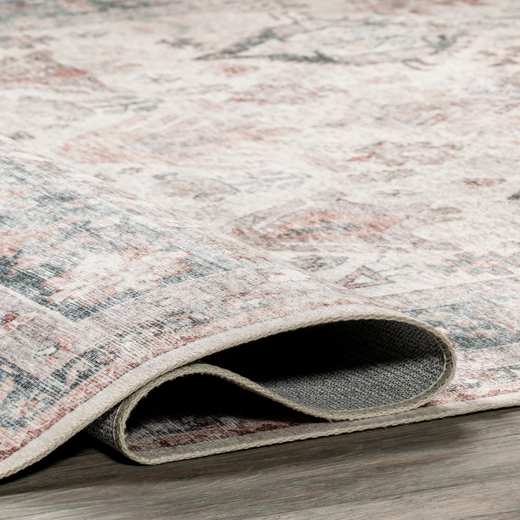 Elandra Spill Proof Washable Rug | Ivory Multicolor