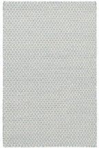 Honeycomb Handwoven Wool Rug | French Blue/Ivory