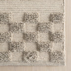 Nubi Bohemian Striped Hand Woven Rug | Grey
