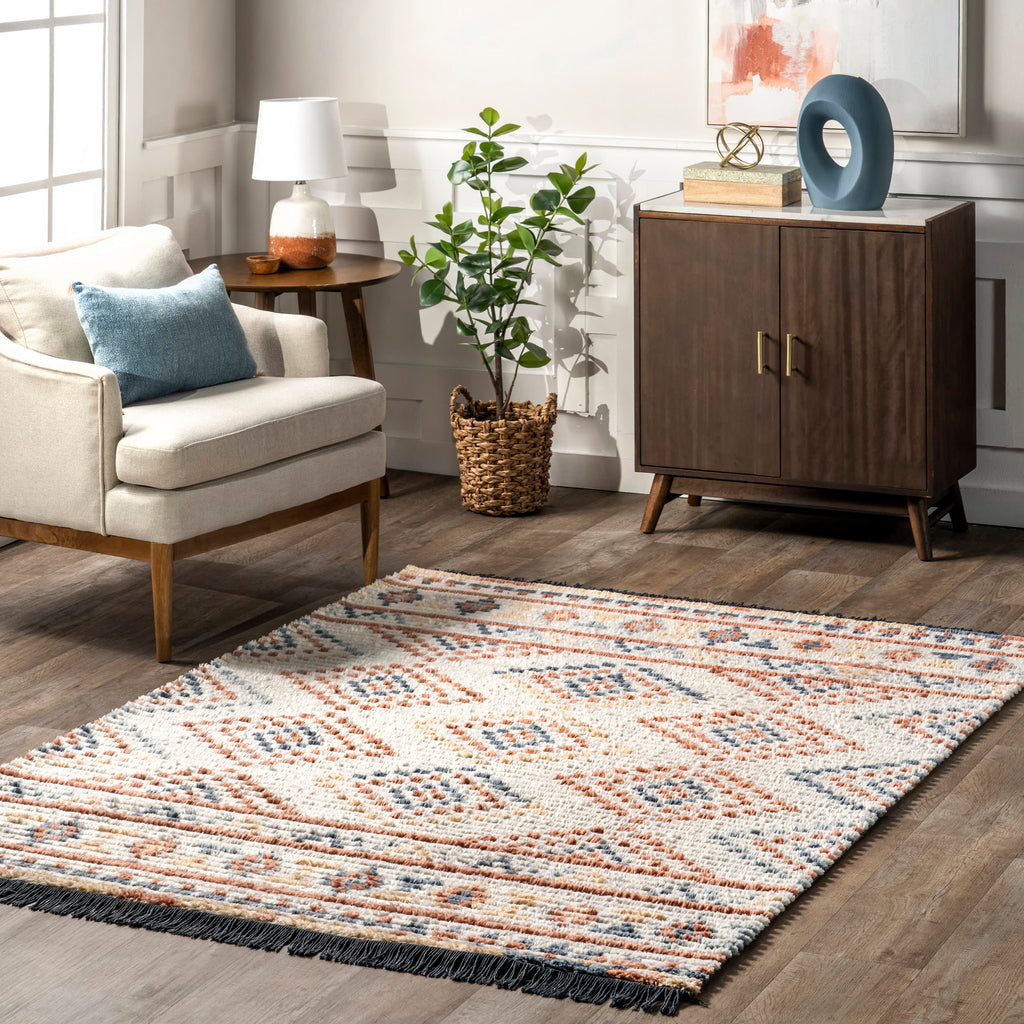 Ziala Colorful Aztec Rug | Beige