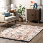 Ziala Colorful Aztec Rug | Beige