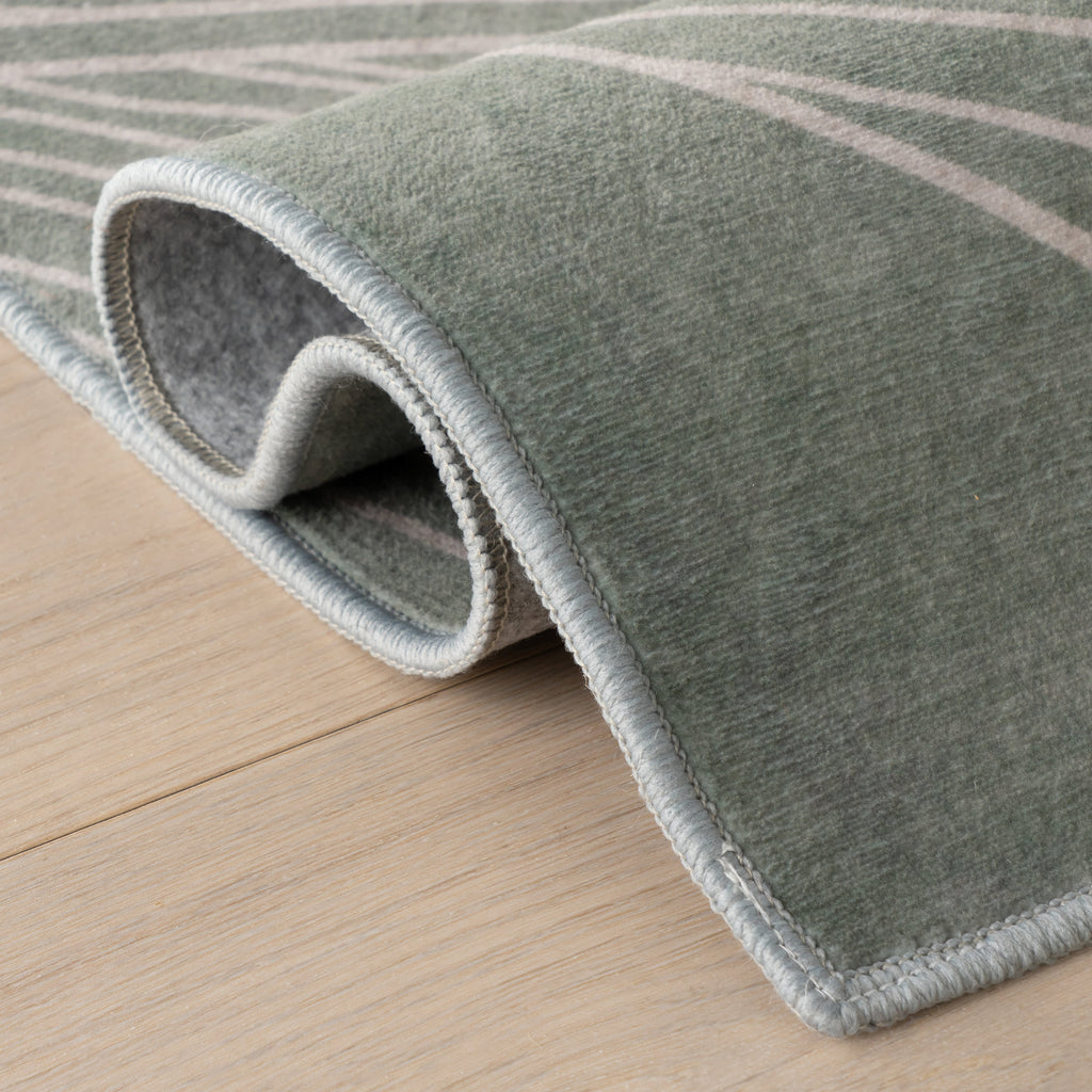 Cenavi Coastal Washable Rug | Green