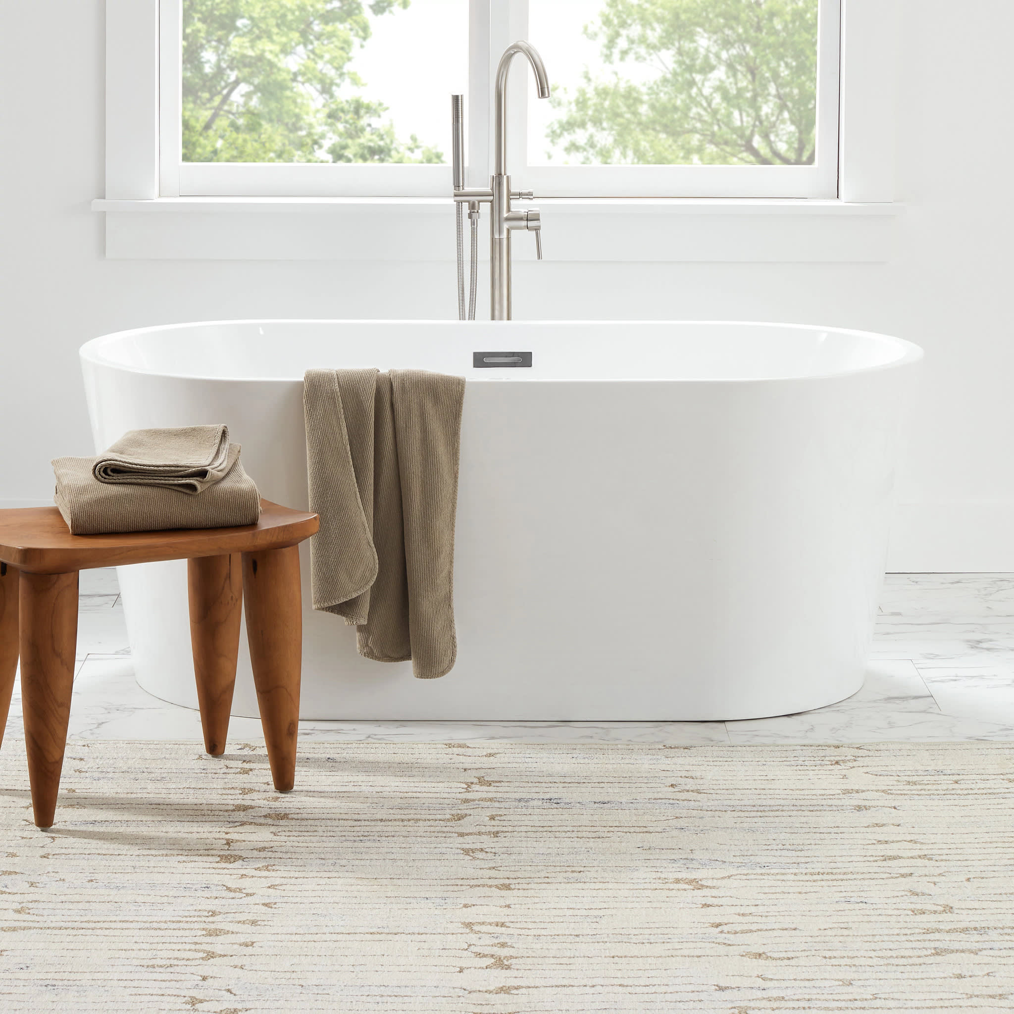 Malone Machine Washable Rug | Oatmeal