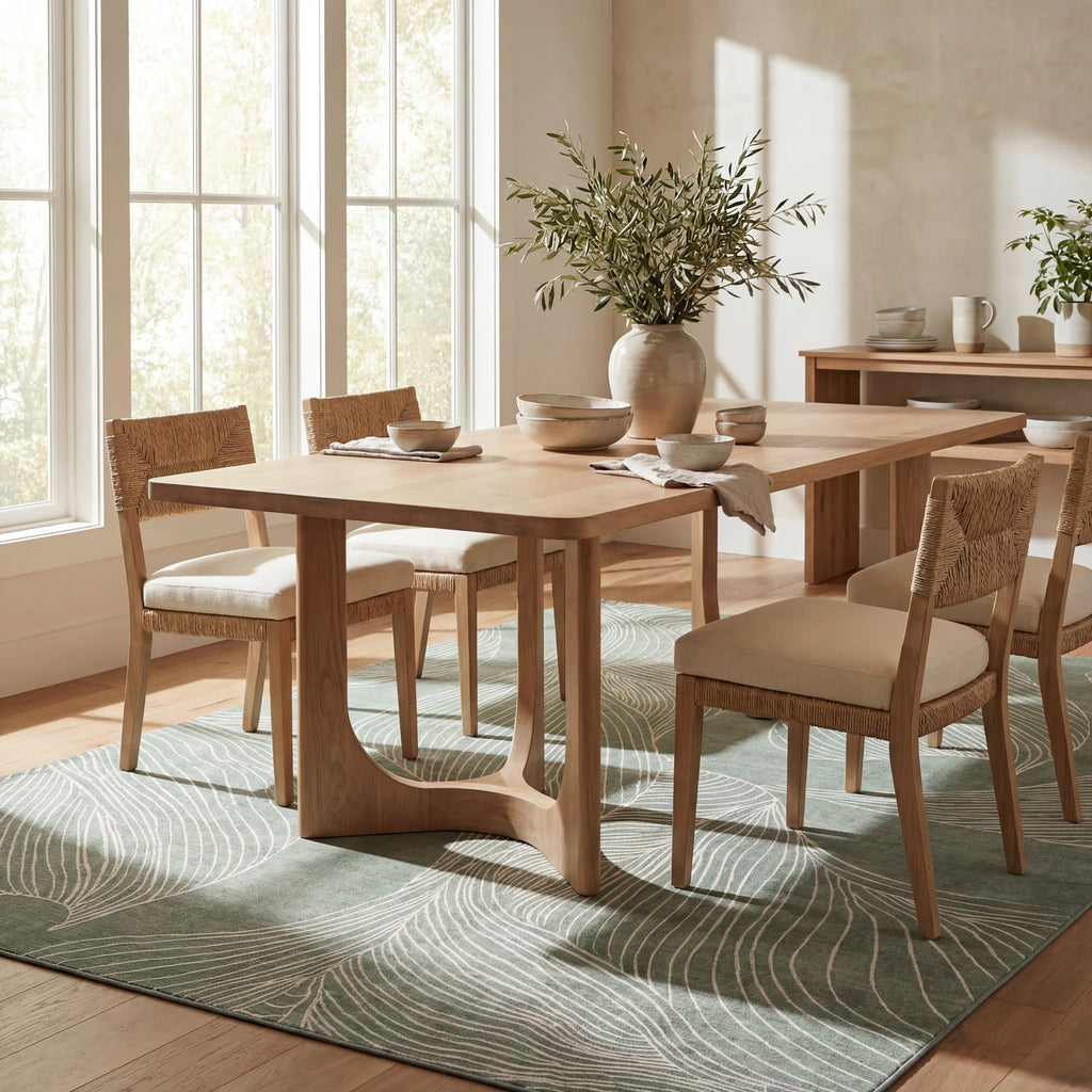 Cenavi Coastal Washable Rug | Green