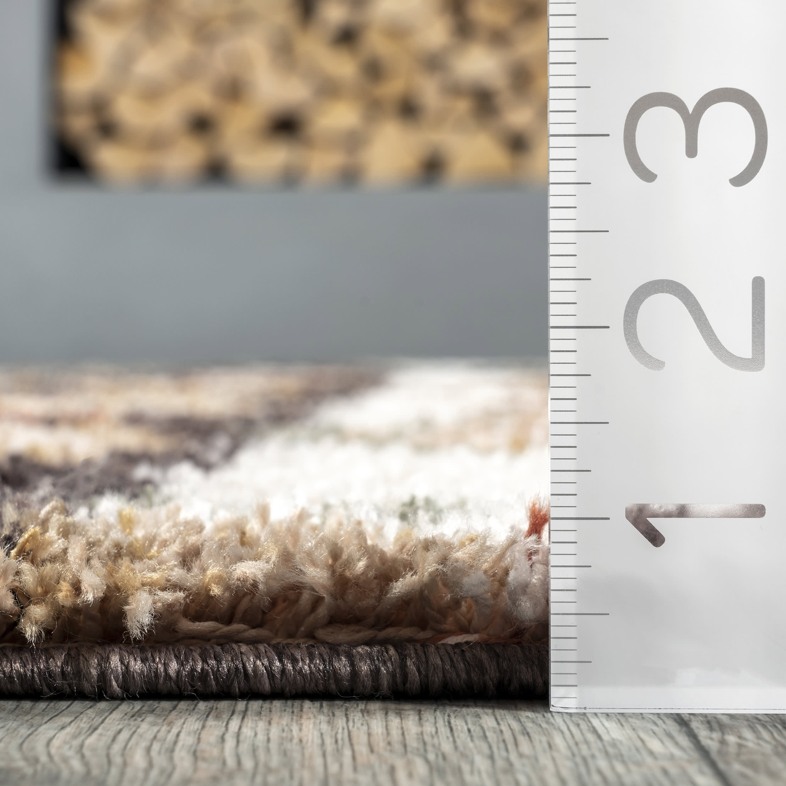 Moroccan Diamond Shag With Tassels Rug | Grey