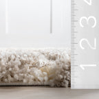 Charlee Textured Arcs Rug | Beige