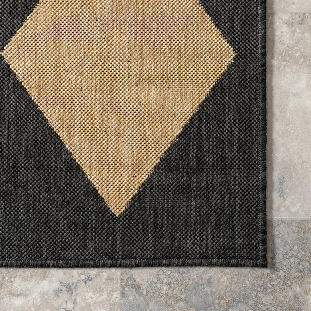 Adelaide Harlequin Indoor/Outdoor Rug | Dark Grey
