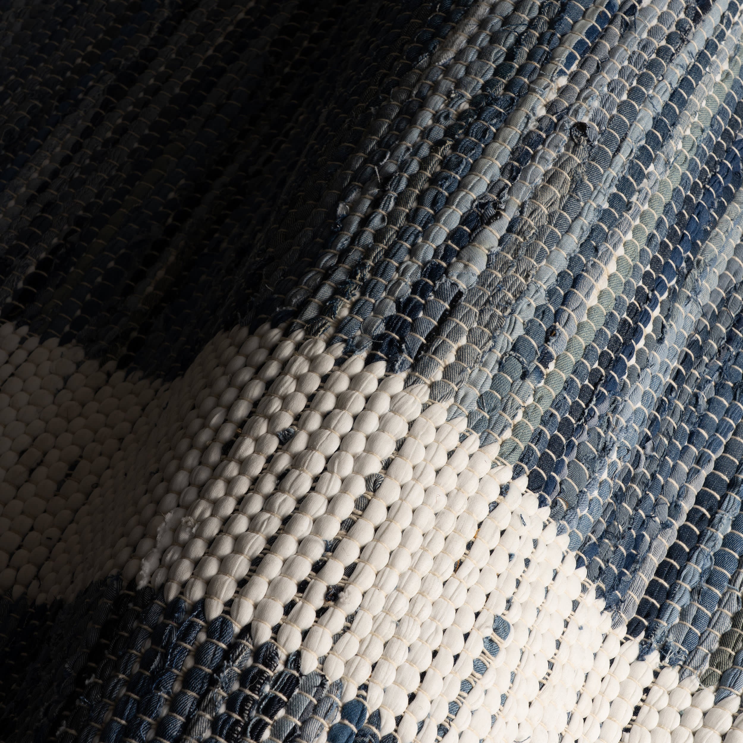 Dymera Denim Bohemian Bordered Rug | Blue