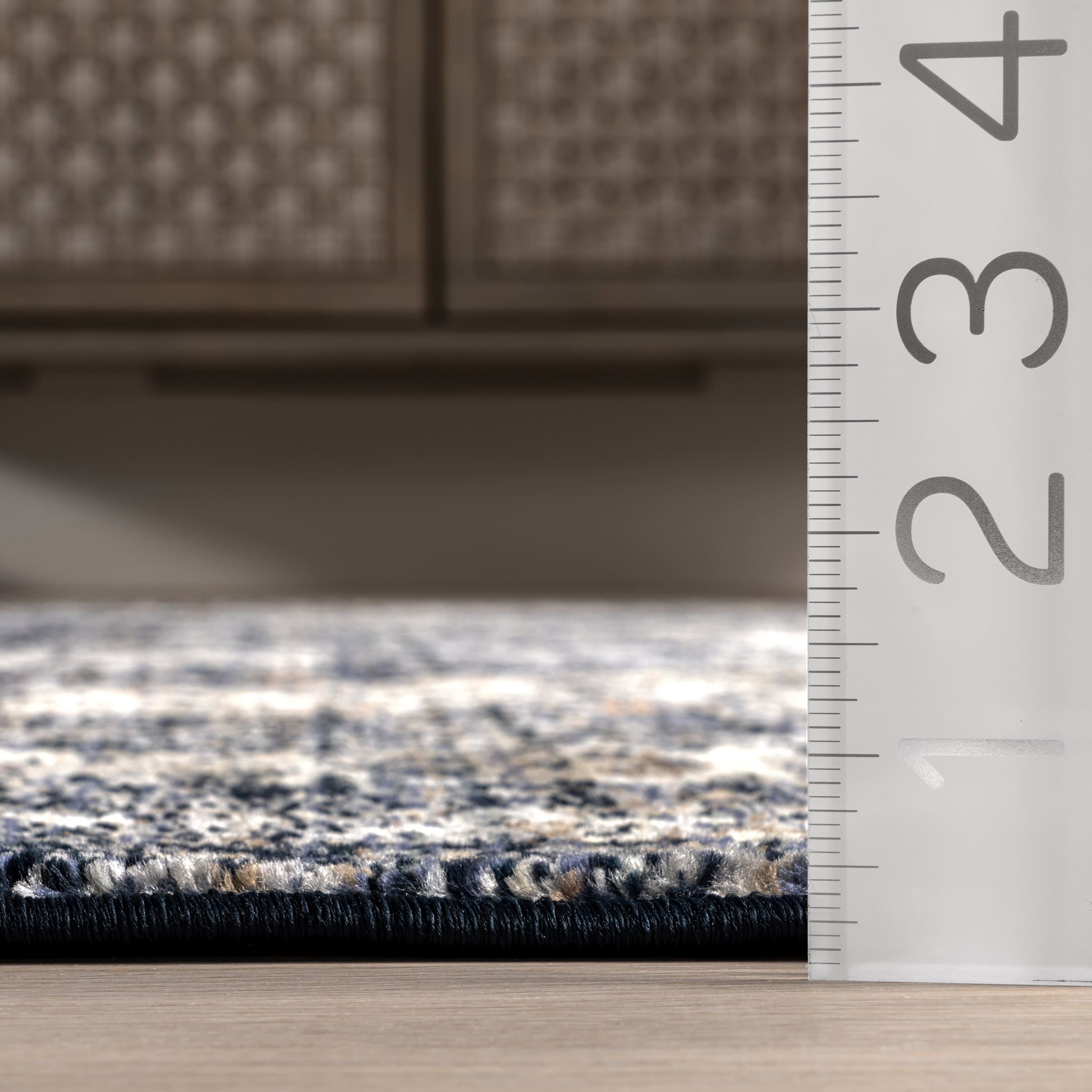 Vintage Medallion Fringe Rug | Navy