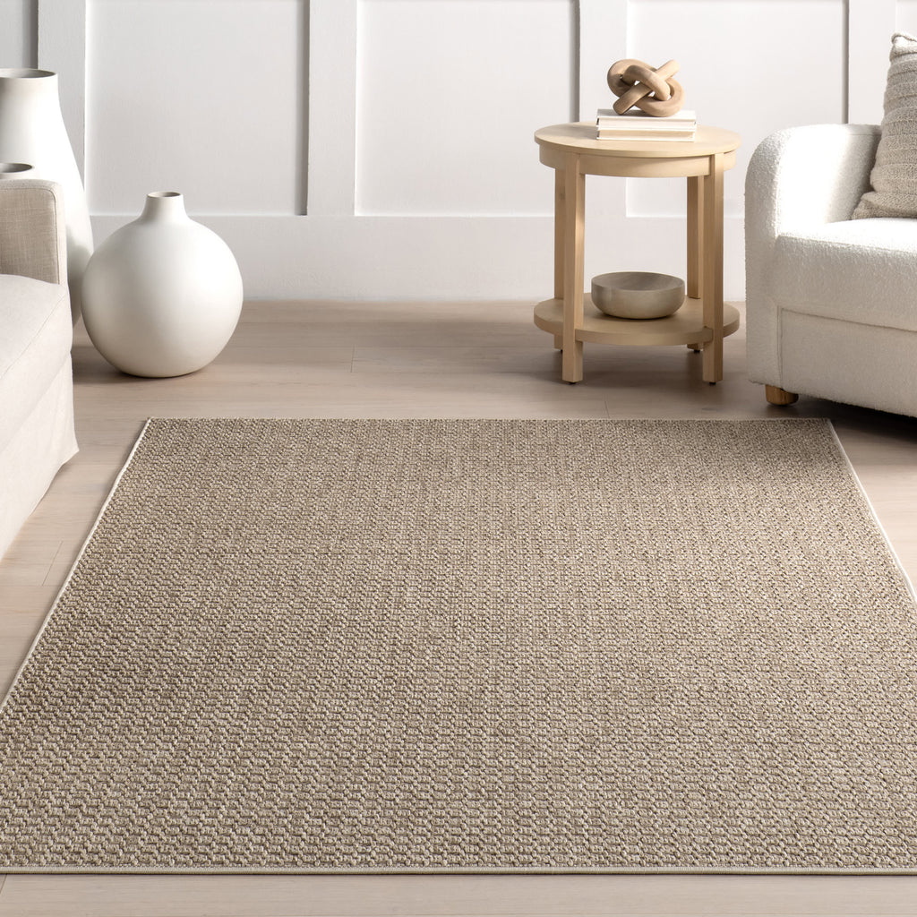 Alora Textured Geometric Indoor/Outdoor Rug | Neutral