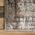 Vintage Medallion Fringe Rug | Beige