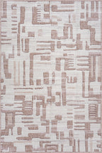 Janatha Moroccan Abstract Washable Rug | Ivory