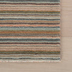 Brindle Stripe Hand Loom Knotted Wool Rug | Clay