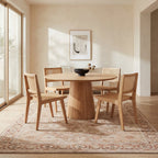Ankhe Traditional Bordered Rug | Beige