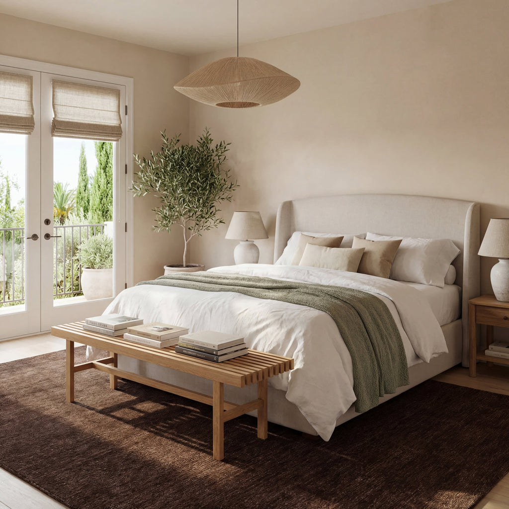 Arrel Speckled Wool-Blend Rug | Truffle Brown