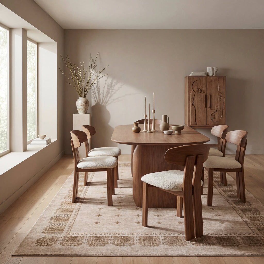 Manvie Traditional Washable Rug | Brown