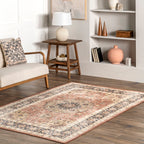Astreza Washable Distressed Rug | Peach