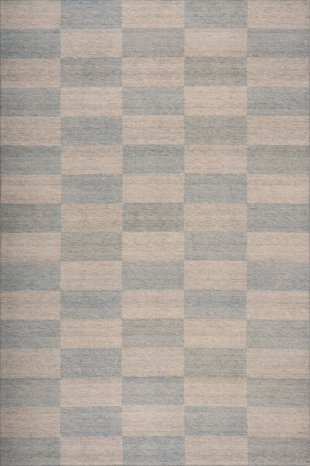 Mephira Checkered Washable Rug | Blue