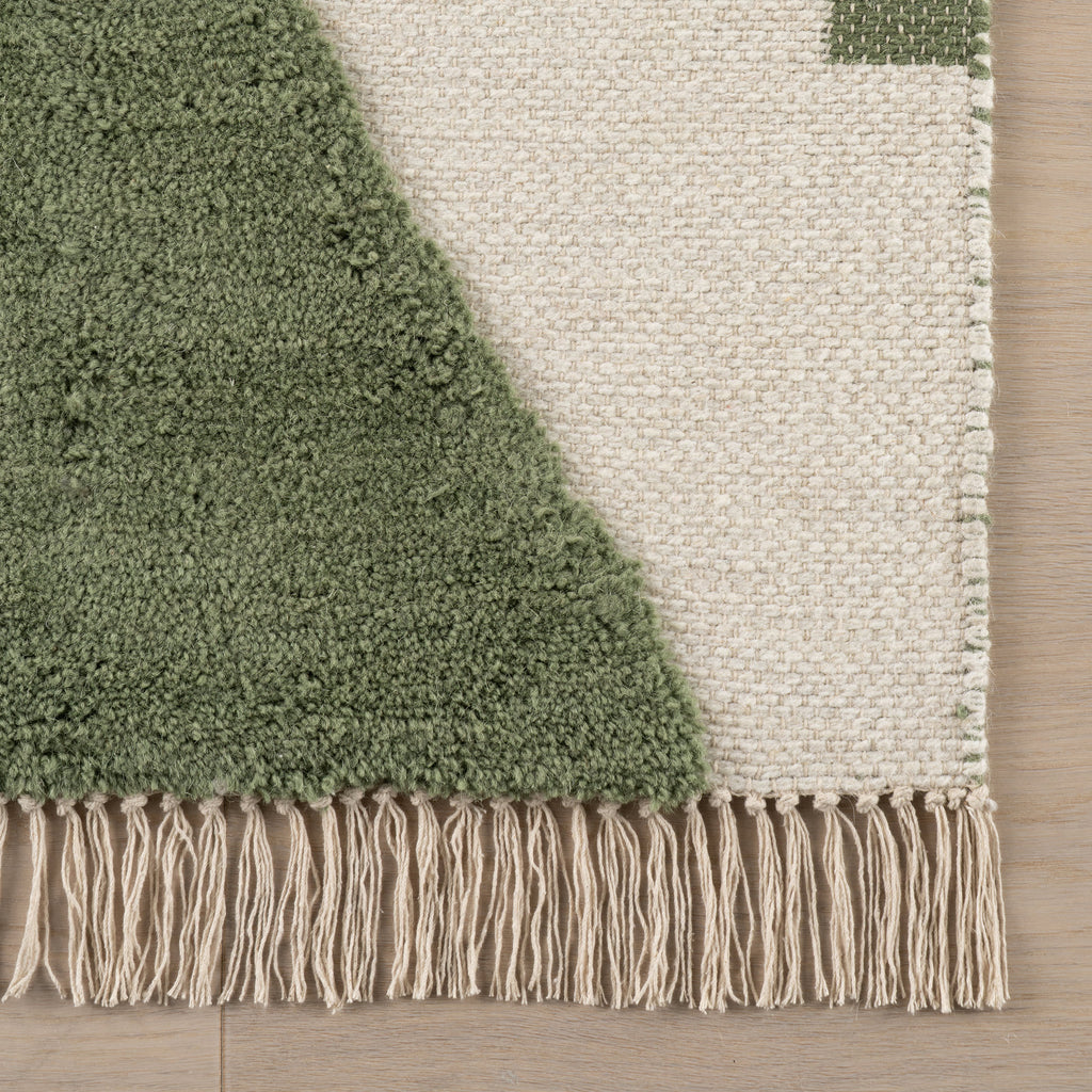 Monda Moroccan Bohemian Hand Woven Rug | Green