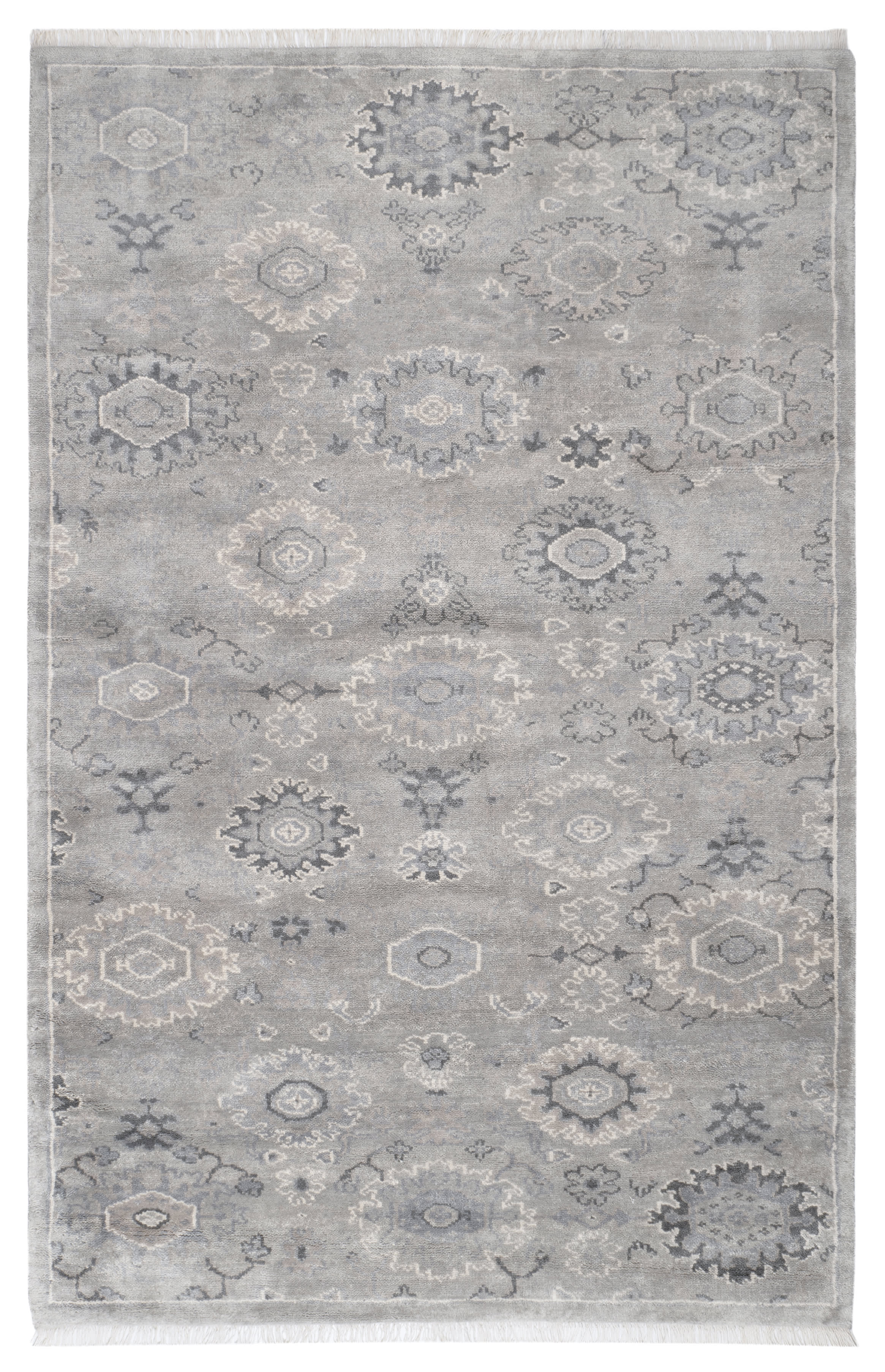 Lila Hand Knotted Wool Rug | Grey Image secondaire du produit
