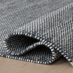Pebble Handwoven Performance Rug | Blue