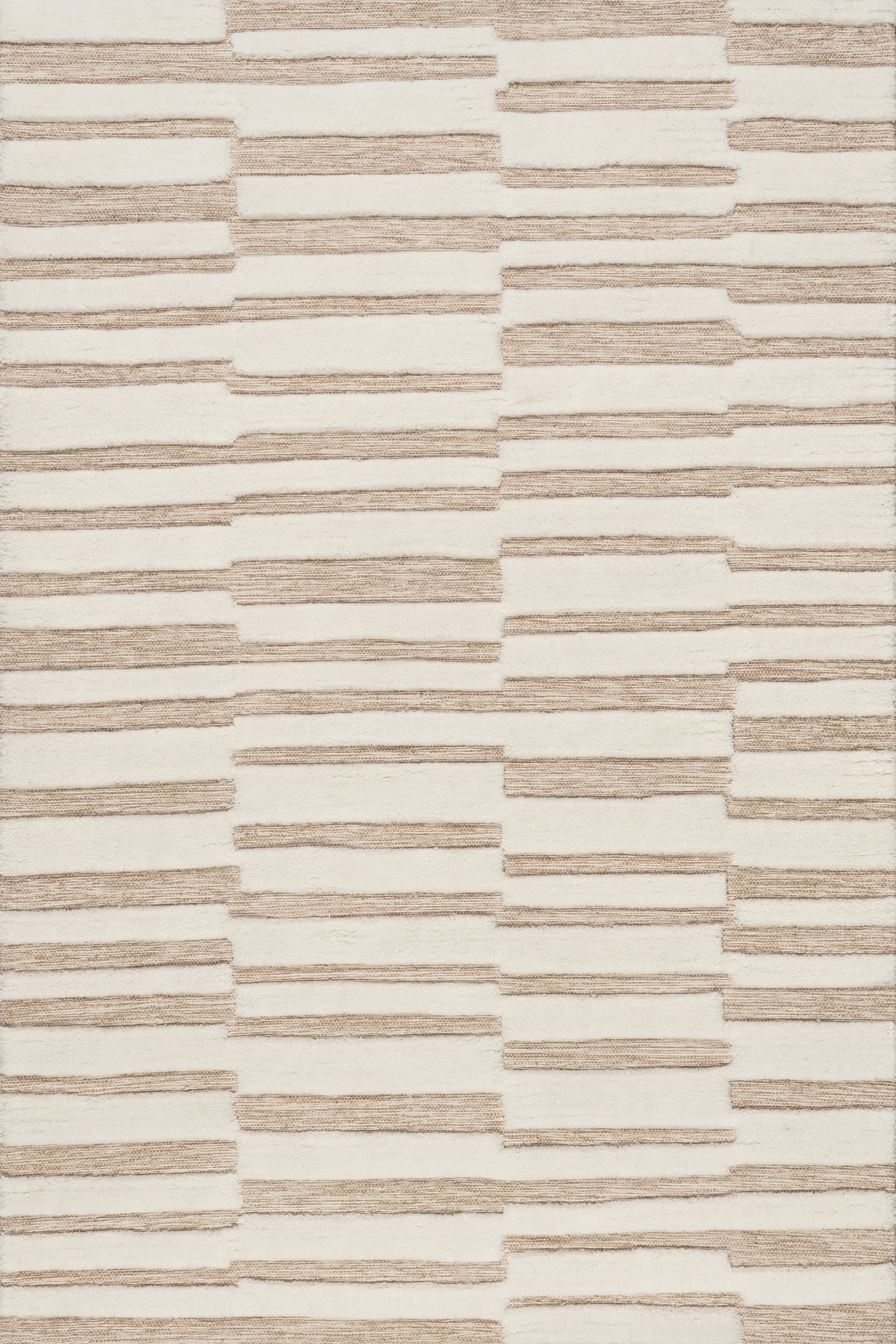 Maui Broken Stripe New Zealand Wool Rug | Ivory Main image