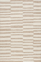 Maui Broken Stripe New Zealand Wool Rug | Ivory