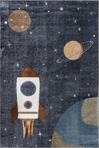 Scottie Kids Outerspace Washable Rug | Beige