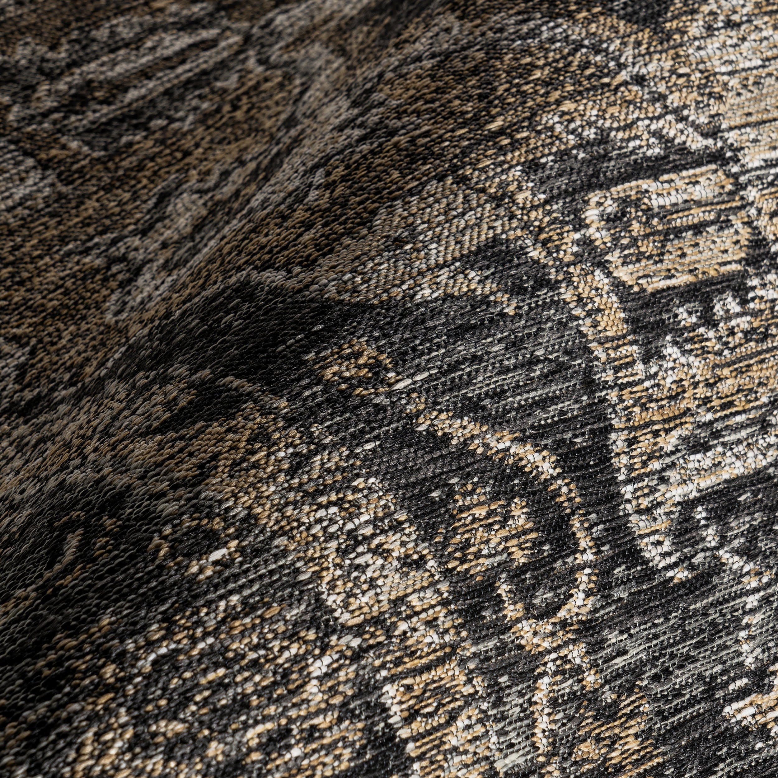 Alivia Medallion Reversible Indoor/Outdoor Rug | Cream & Charcoal