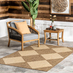 Meyari Indoor/Outdoor Checkered Rug | Brown