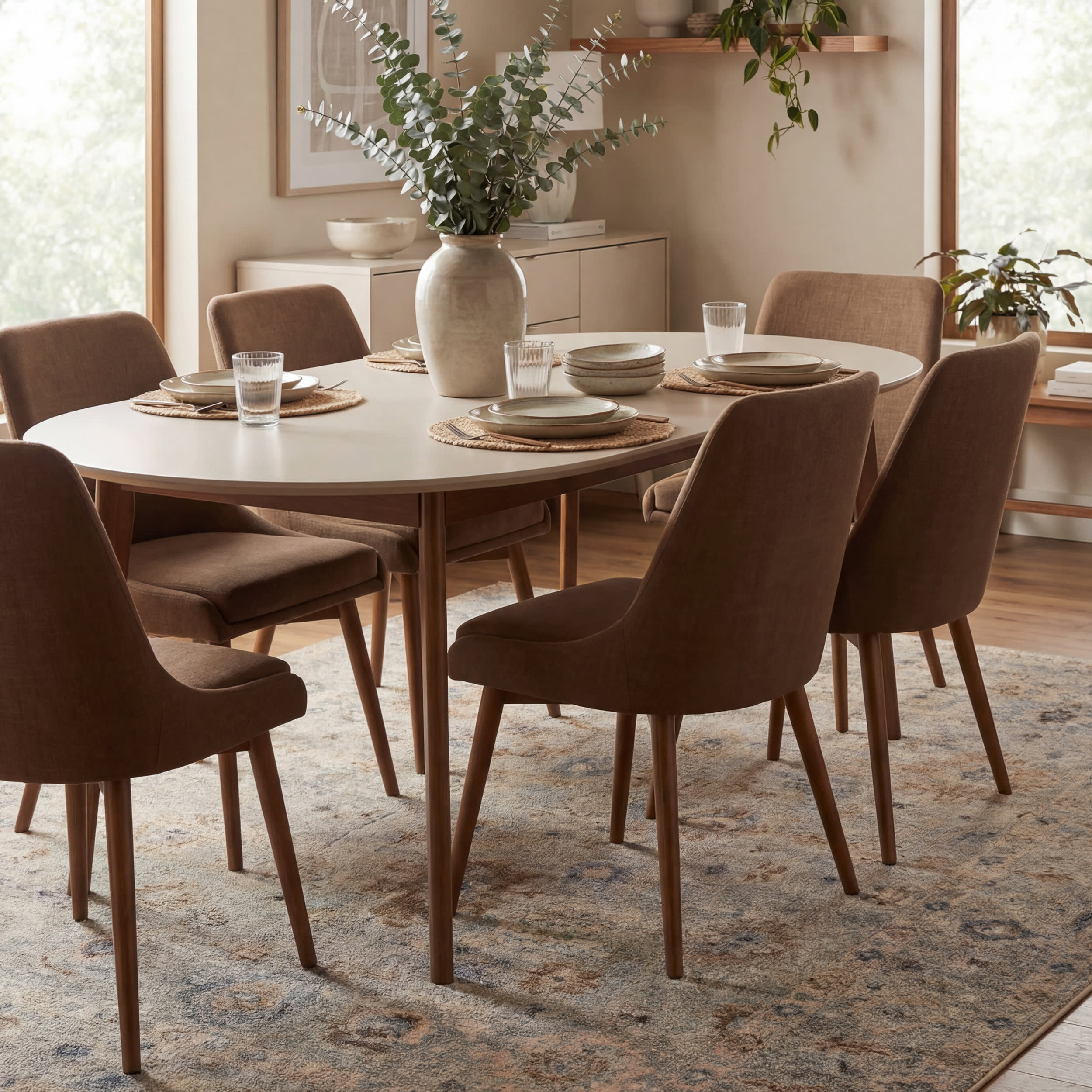 Viret Traditional Bordered Washable Rug | Blue Image secondaire du produit