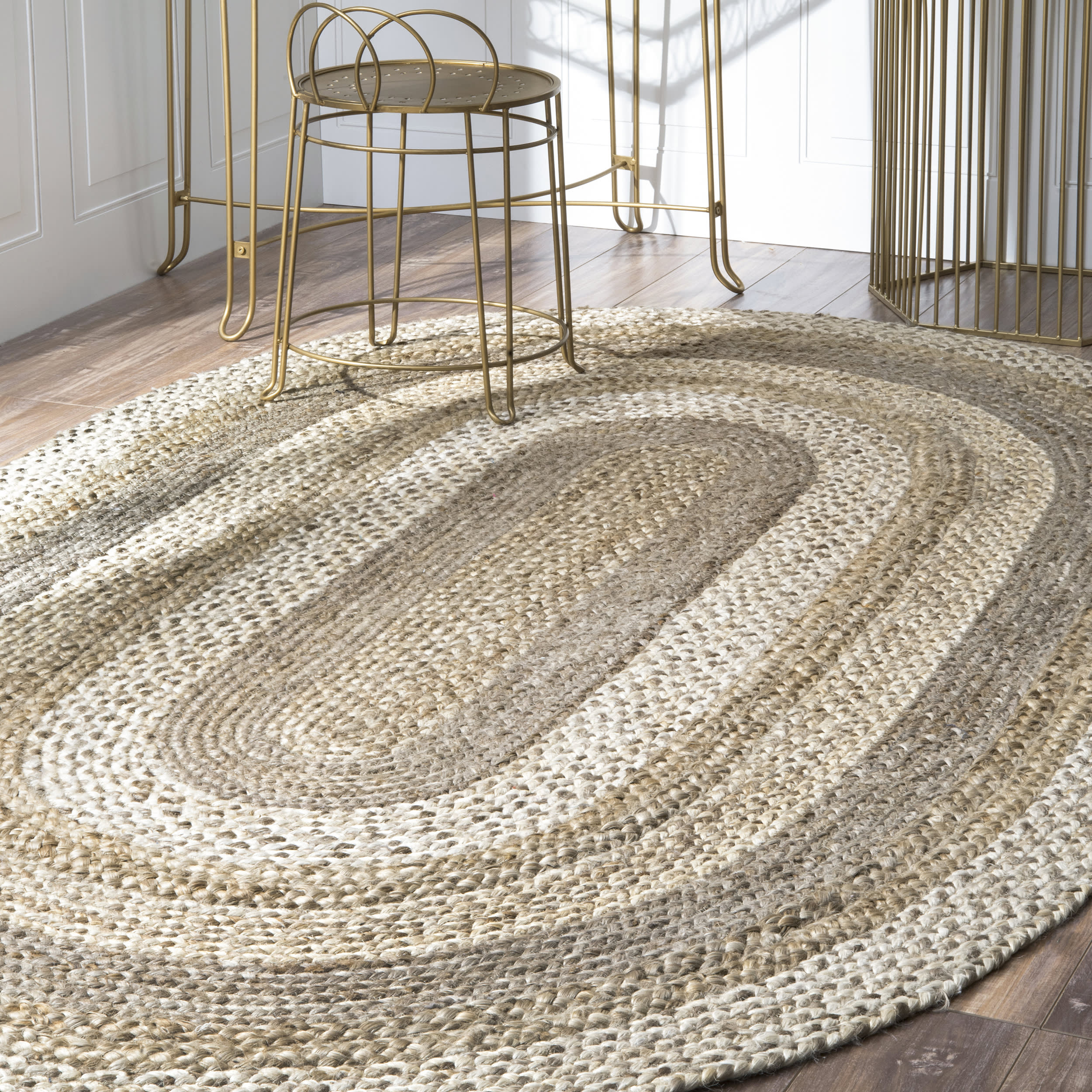 Braided Bengal Jute Rug | Natural Secondary image