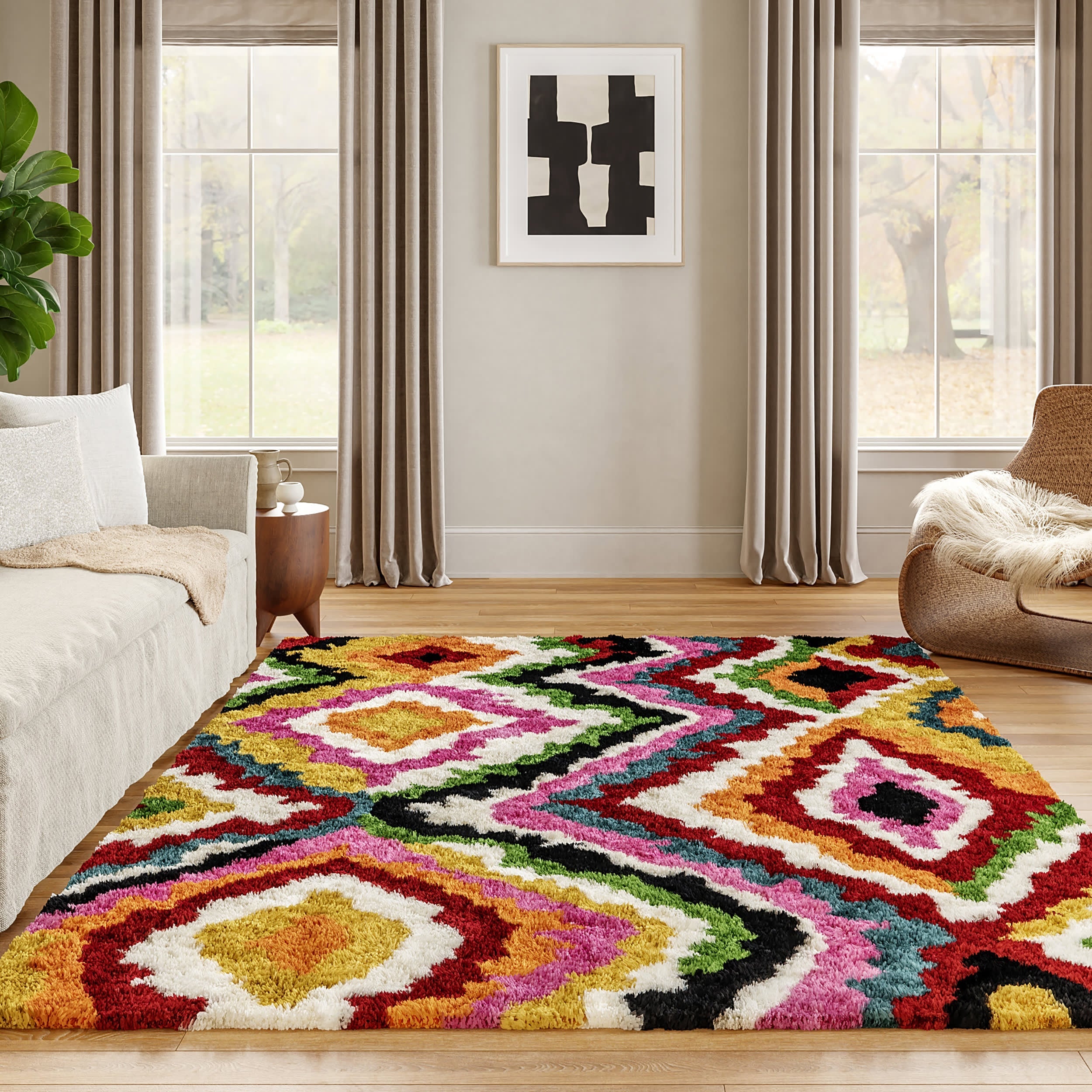 Carnival Shag Rug | Multicolor Secondary image