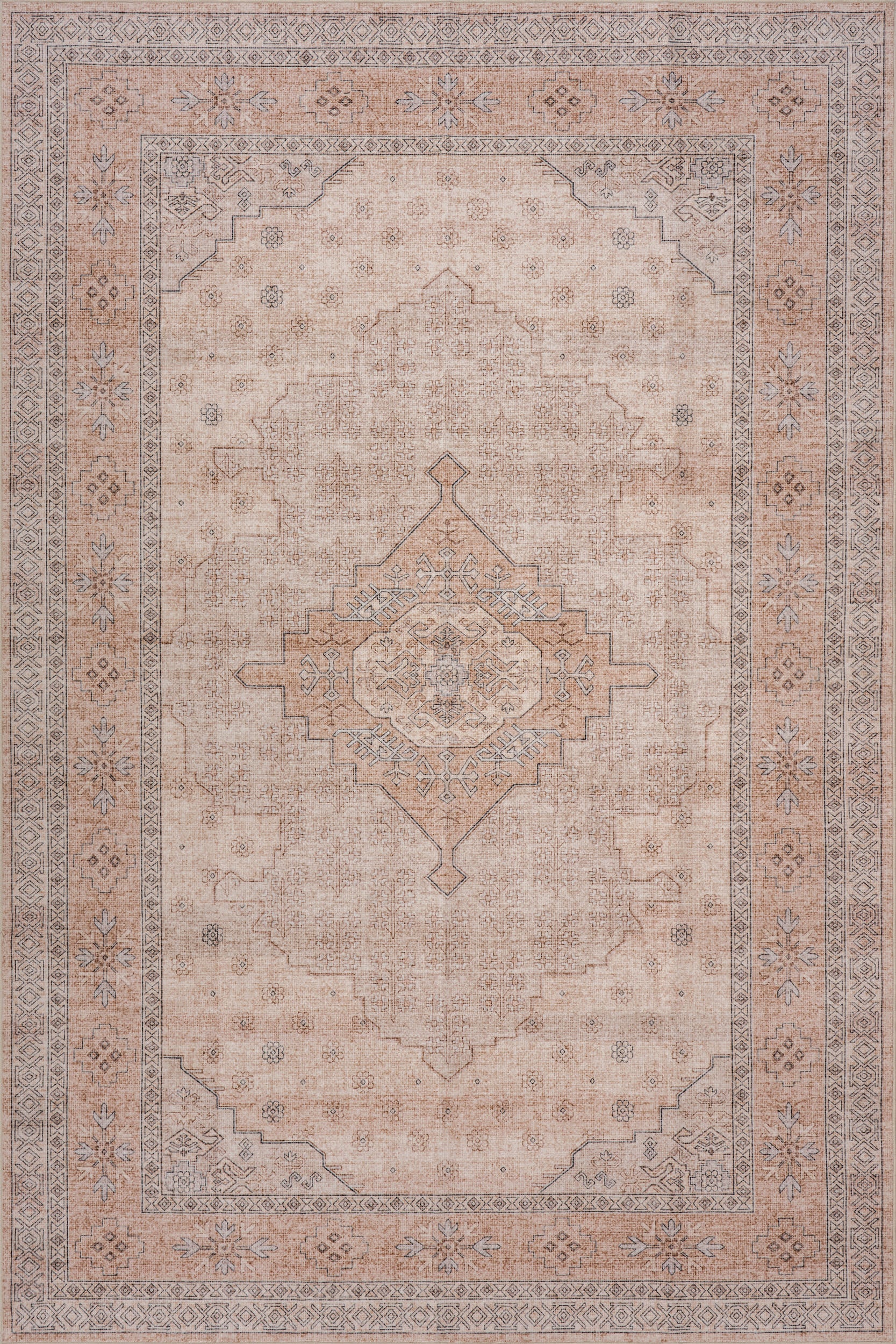 Kanna Oriental and Persian Washable Rug | Peach Image secondaire du produit