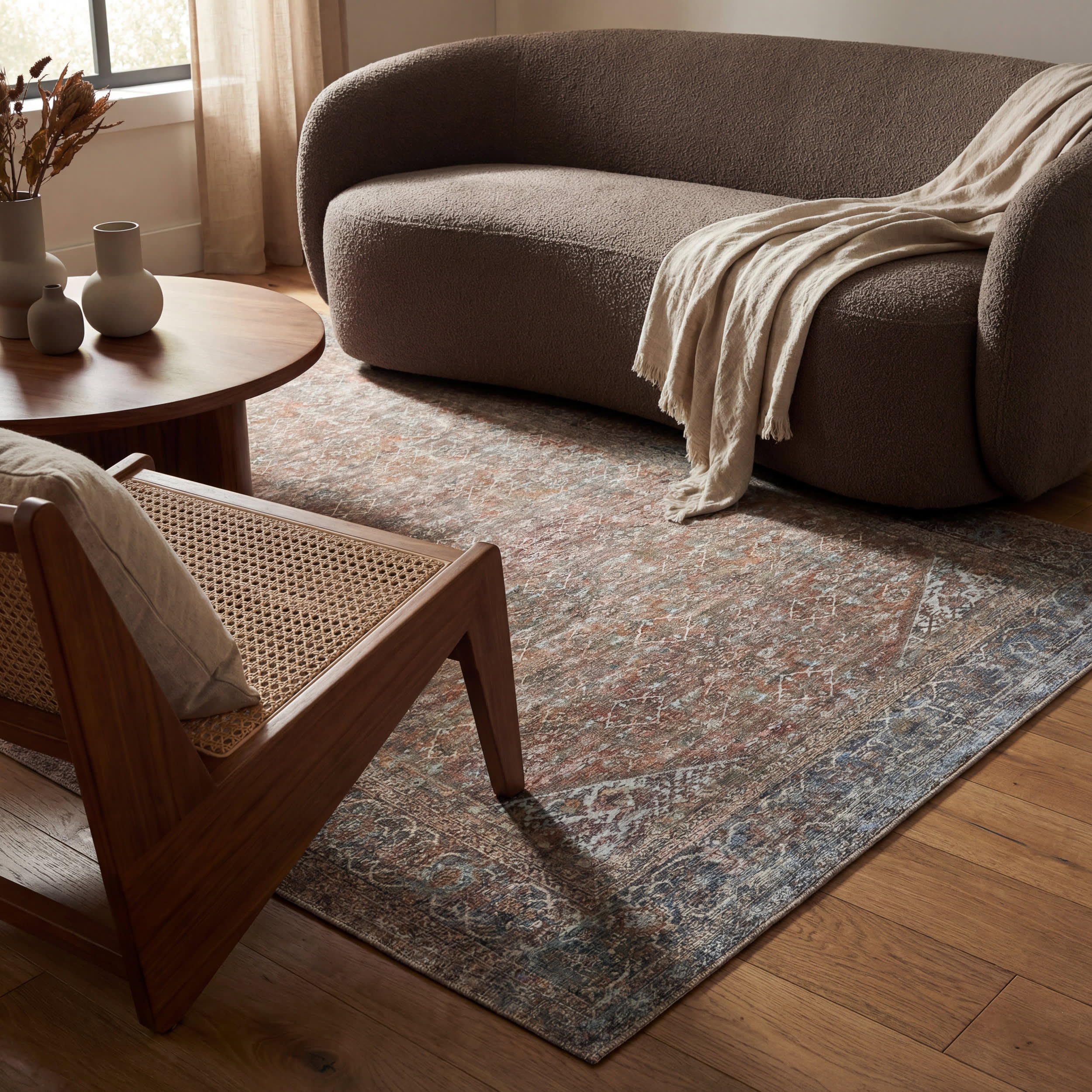 Glynis Vintage & Distressed Washable Rug | Multicolor Main image