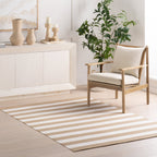 Banks Stripe Handwoven Indoor/Outdoor Rug | Khaki