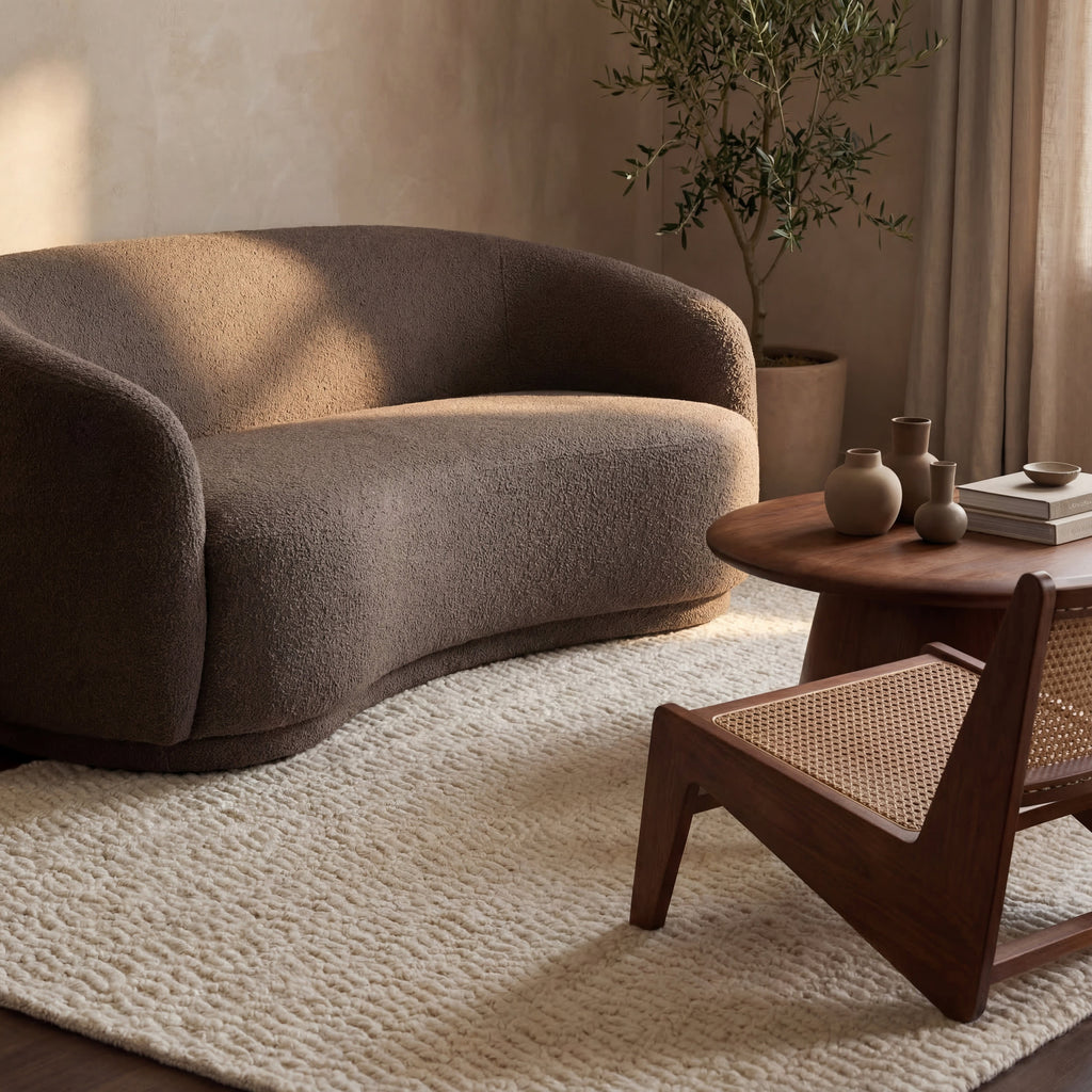 Sutton Solid Chevron Rug | Ivory