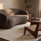 Sutton Solid Chevron Rug | Ivory