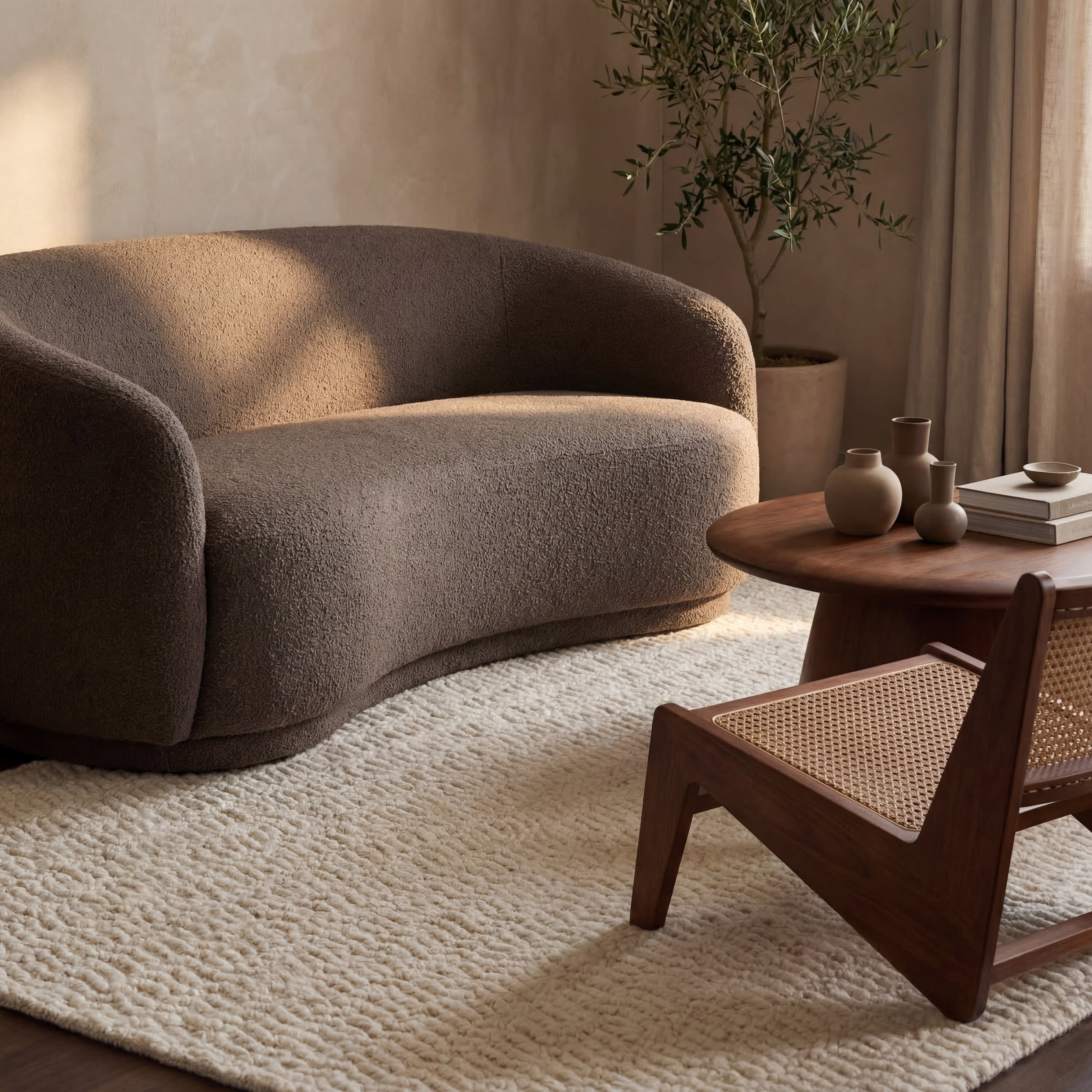 Sutton Solid Chevron Rug | Ivory