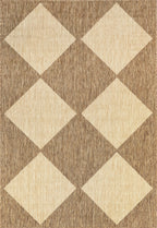 Meyari Indoor/Outdoor Checkered Rug | Brown