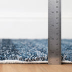 Denim Chindi Hand Hooked Cotton Rug | Blue
