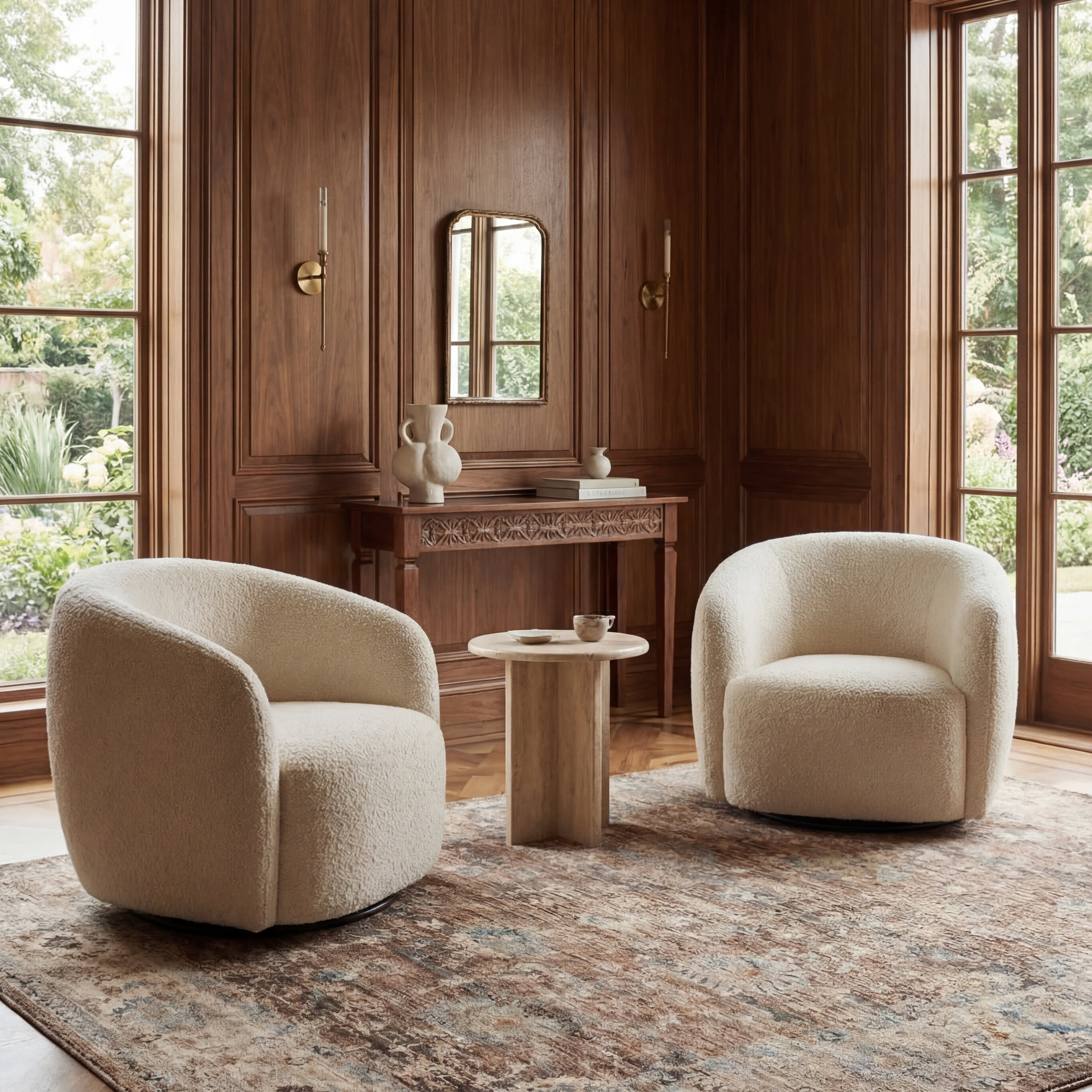 Rada Traditional Vintage Floral Rug | Brown Image secondaire du produit