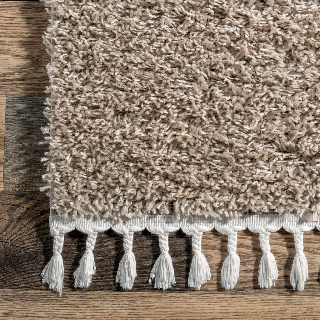 Dream Solid Shag Rug | Beige